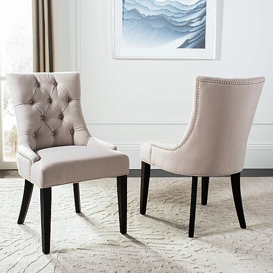 Safavieh Abby Dining Collection 2-pc. Upholstered Tufted Dining Chair