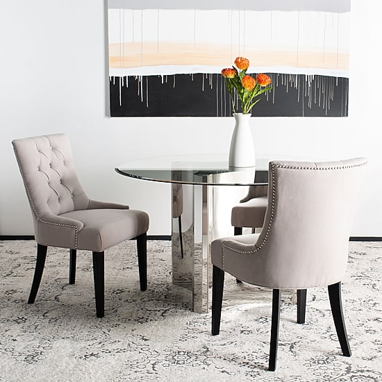 Safavieh Abby Dining Collection 2-pc. Upholstered Tufted Dining Chair