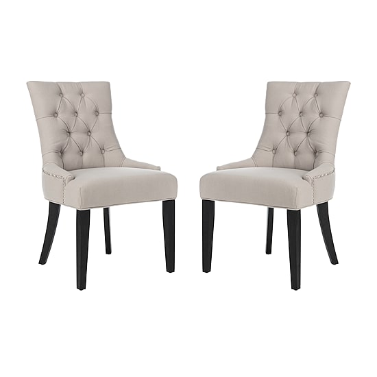 Safavieh Abby Dining Collection 2-pc. Upholstered Tufted Dining Chair