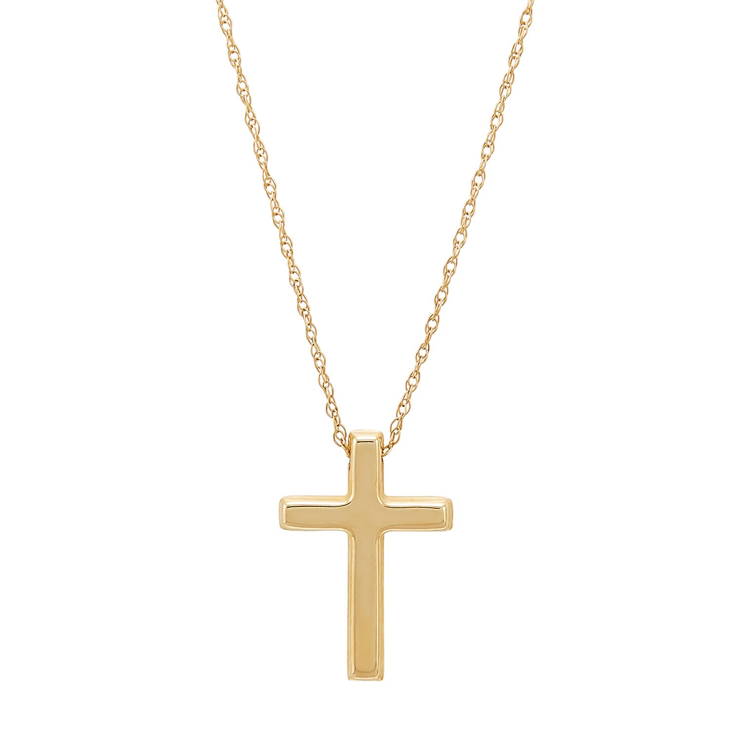 Religious Jewelry Womens 10K Gold Cross Pendant Necklace