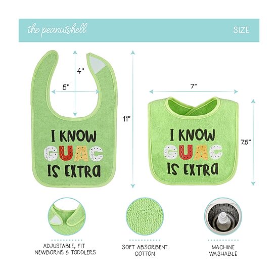 The Peanutshell Unisex 8-pc. Bib
