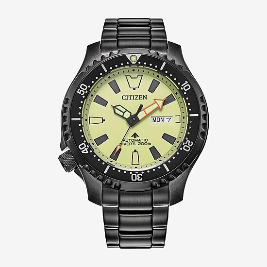 Citizen Promaster Dive Automatic Mens Automatic Black Stainless Steel Bracelet Watch Ny0155-58x