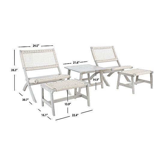 Safavieh 5-pc. Conversation Set Weather Resistant