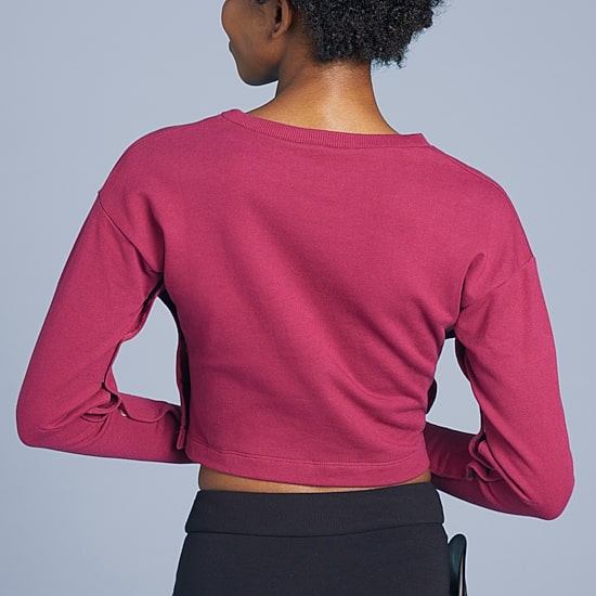 Slick Chicks Womens Adaptive Long Sleeve Crew Neck Lounge Shirt