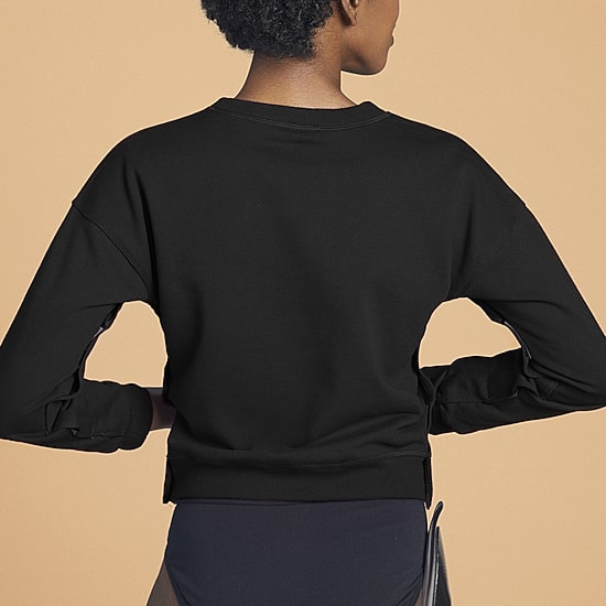 Slick Chicks Womens Adaptive Long Sleeve Crew Neck Sweat Shirt
