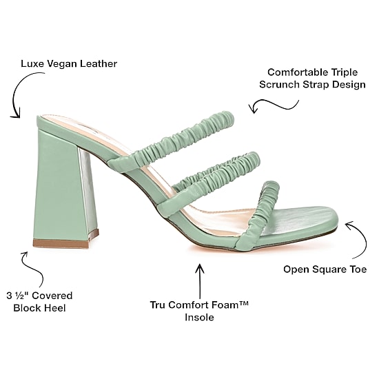 Journee Collection Reagaan Womens Round Open Toe Block Heel Pumps