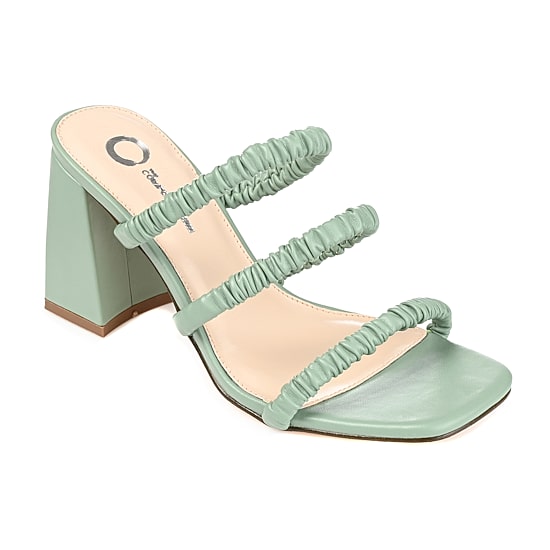 Journee Collection Reagaan Womens Round Open Toe Block Heel Pumps
