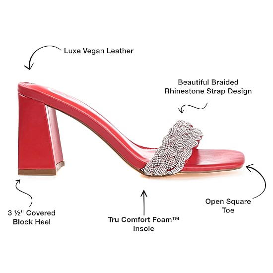 Journee Collection Sashaa Womens Round Open Toe Block Heel Pumps