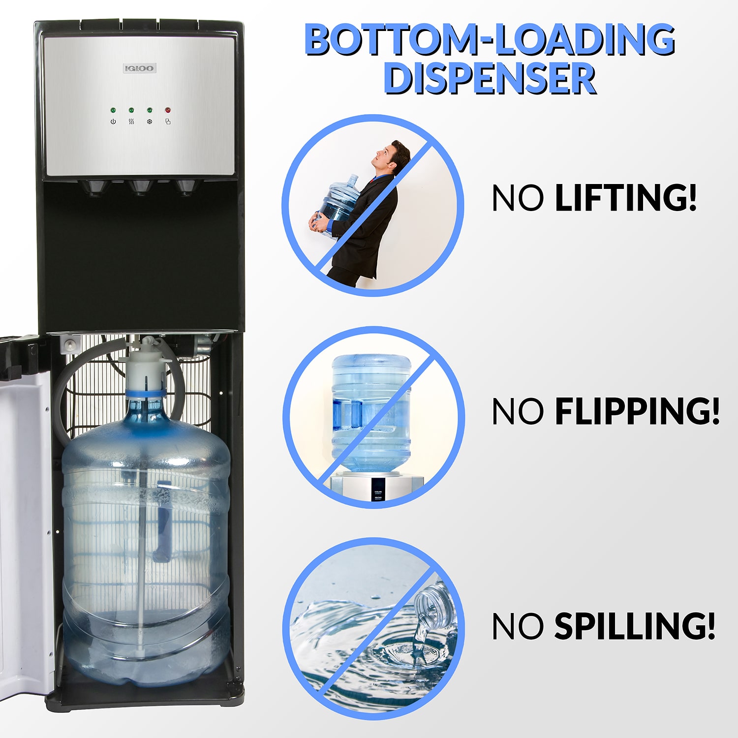Igloo Hot, Cold & Room Temperature Bottom-Load Water Dispenser