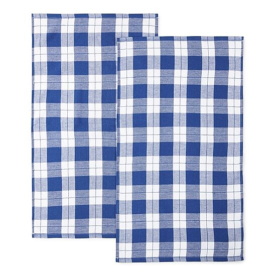 Cooks Check Dual Purpose 2-pc Kitchen Towel Set