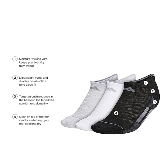 adidas Superlite Womens 3 Pair No Show Socks