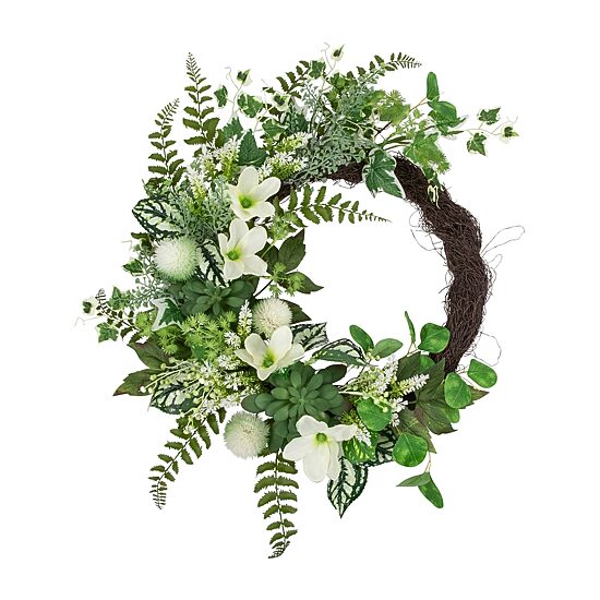 Northlight 24in Hellebores And Ivy Floral Wreath
