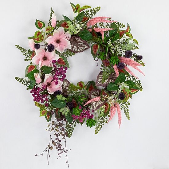 Northlight 24" Succulent And Fern Floral Wreath