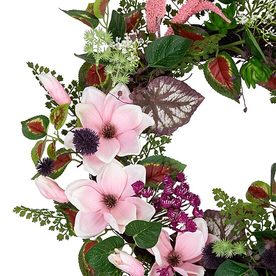 Northlight 24" Succulent And Fern Floral Wreath