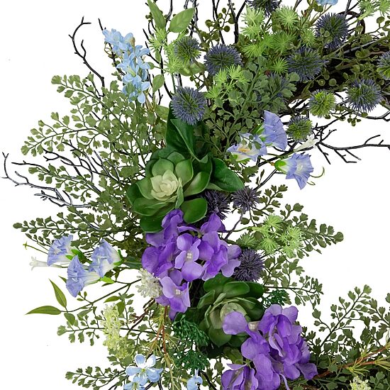 Northlight 24in Mixed Wild Flowers And Twig Wreath