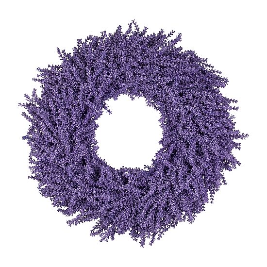 Northlight 28in Lavender Floral Unlit Wreath