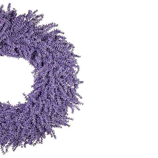 Northlight 28in Lavender Floral Unlit Wreath