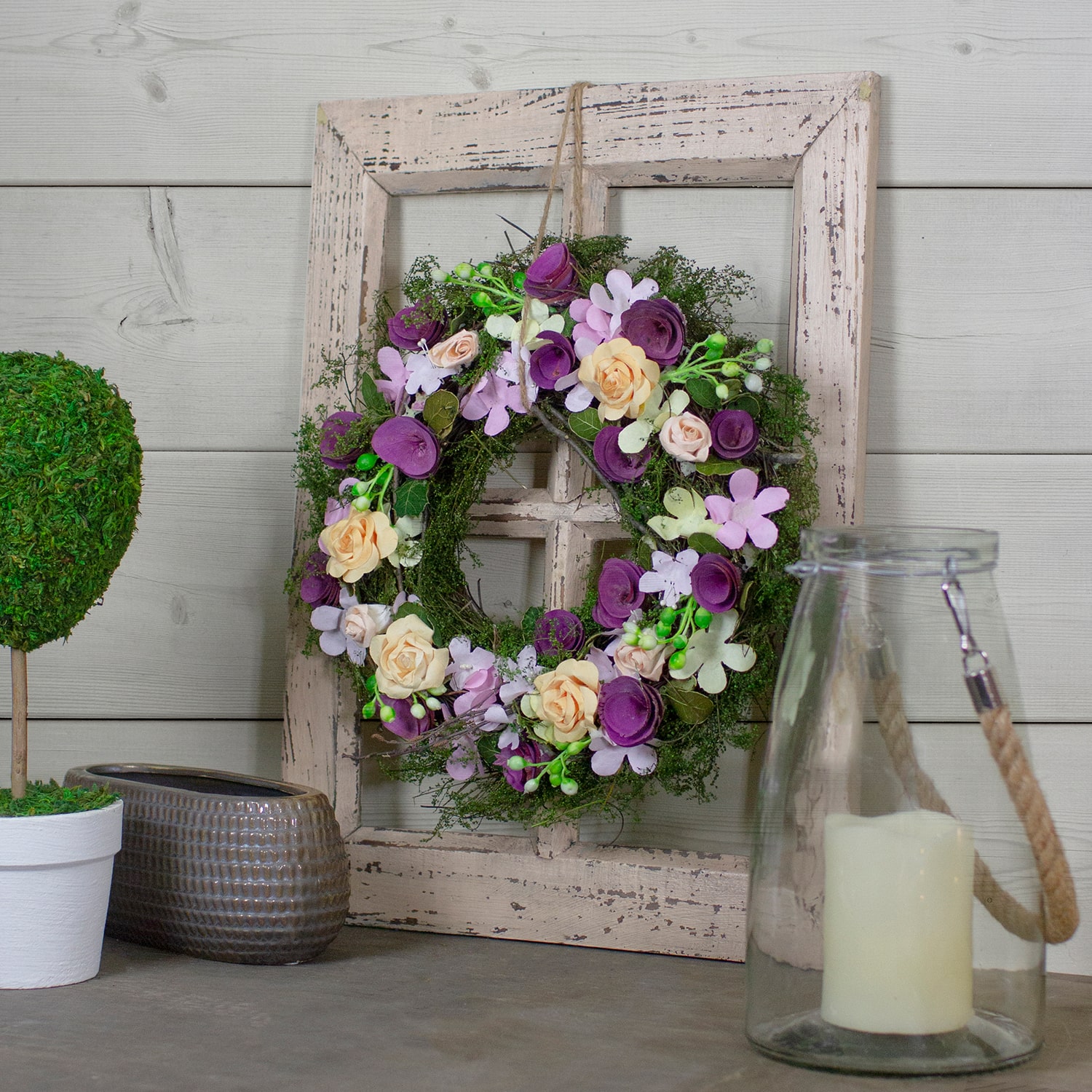 Northlight 14in Berries And Twig  Floral Wreath