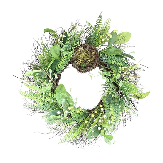 Northlight 24" Foliage Spring Nest Unlit Wreath