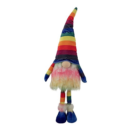 Northlight 20.5in Bright Rainbow Striped Gnome