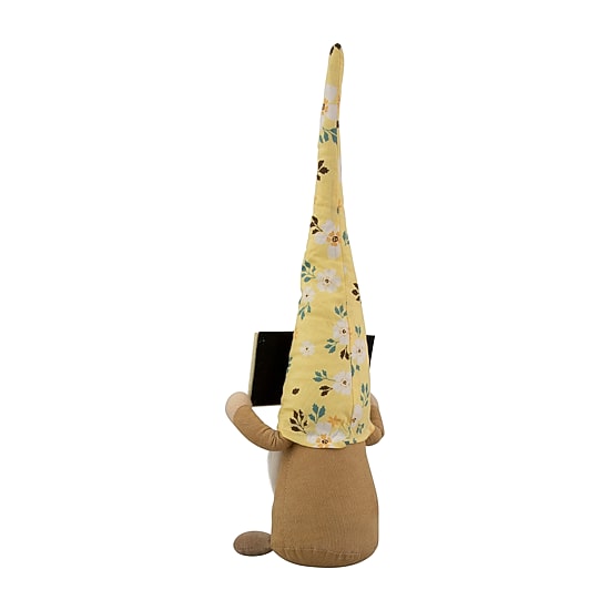 Northlight 15.25in Sunflower Hat With Home Sign Gnome