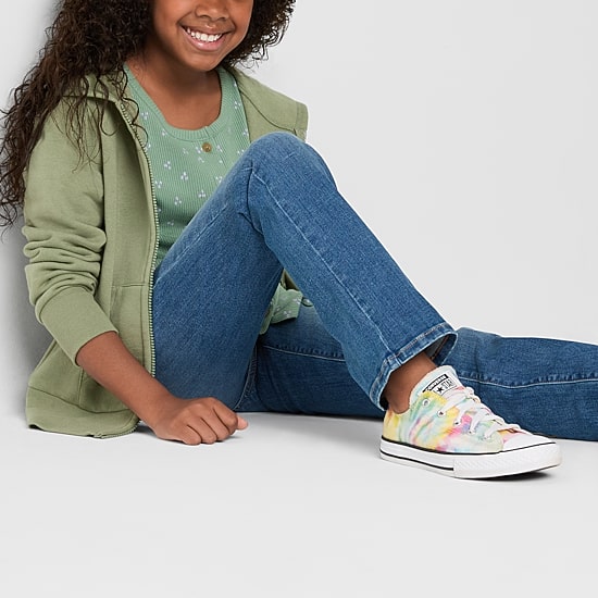 Thereabouts Little & Big Kid Girls Adjustable Waist Stretch Fabric Superflex Mid Rise Straight Leg Jean