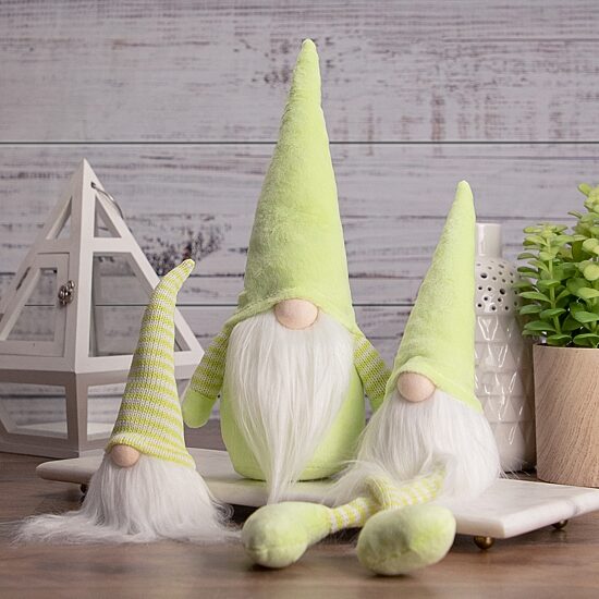 Northlight 16in Lime Green  Sitting Gnome