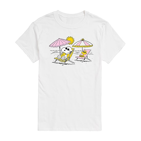 Womens Juniors Crew Neck Short Sleeve Regular Fit Peanuts Snoopy Graphic T-Shirt
