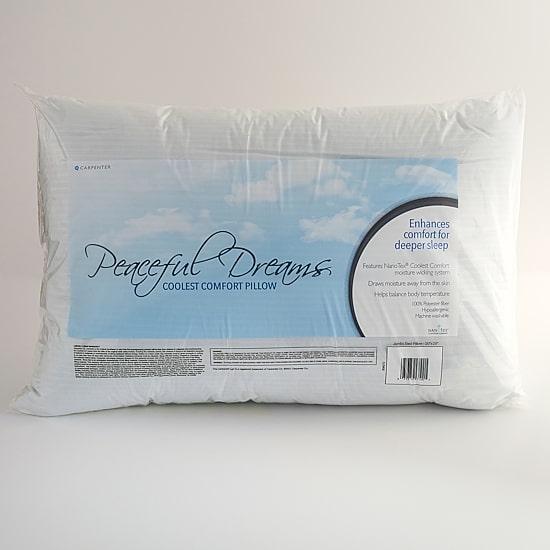 Peaceful Dreams Coolest Comfort Bed Pillow