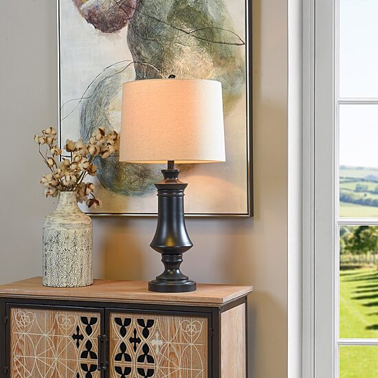 Stylecraft 31" Chess Piece Steel Table Lamp