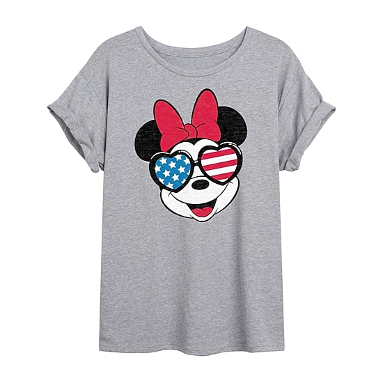 Womens Juniors Crew Neck Short Sleeve Regular Fit Minnie Mouse Graphic T-Shirt
