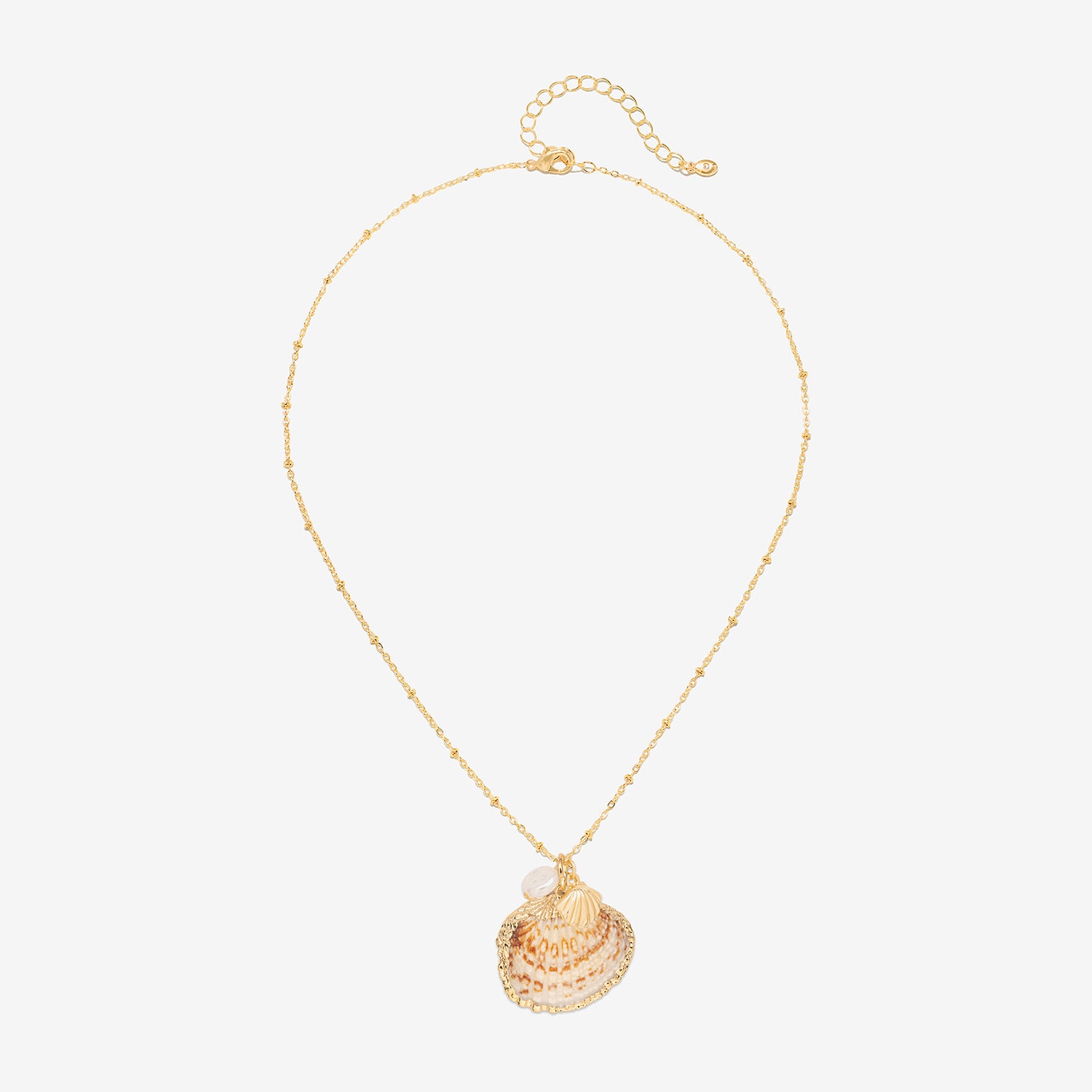 Bijoux Bar Delicates Gold Tone Womens Simulated Pearl 16 Inch Pendant Necklace