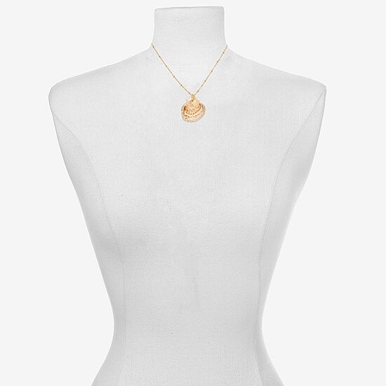 Bijoux Bar Delicates Gold Tone Womens Simulated Pearl 16 Inch Pendant Necklace