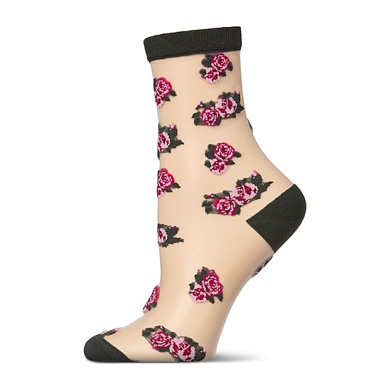 MeMoi Sheer Womens Breathable 1 Pair Quarter Ankle Socks