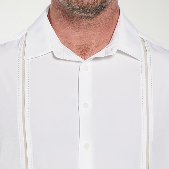 Cubavera Pick Stitch Mens Short Sleeve Regular Fit Big and Tall Button-Down Shirt