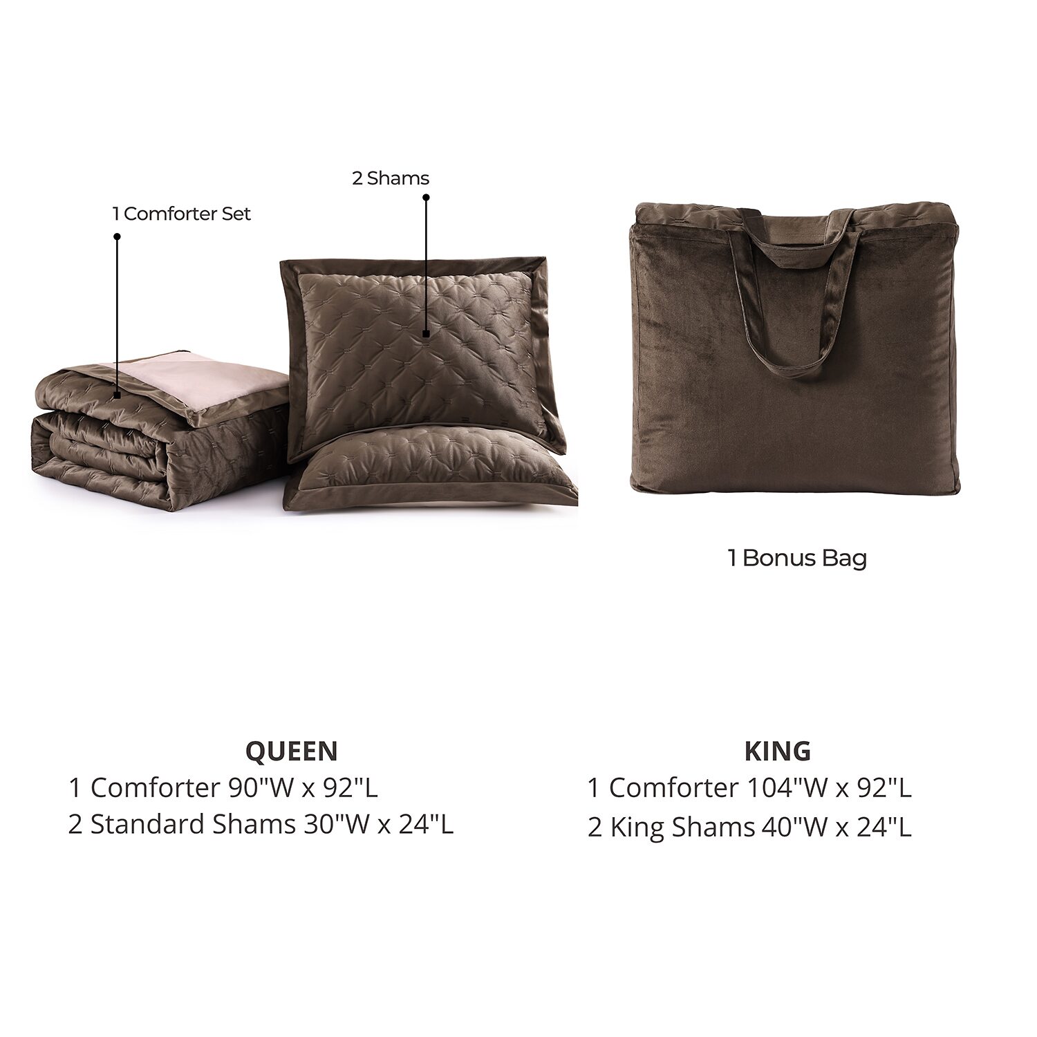Bebejan Velvet 3-pc. Midweight Reversible Comforter Set