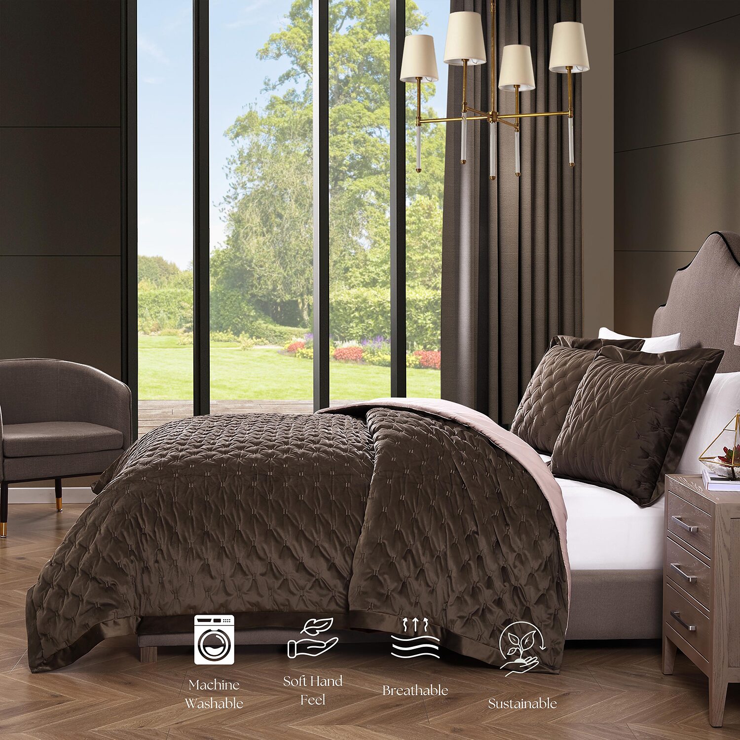 Bebejan Velvet 3-pc. Midweight Reversible Comforter Set