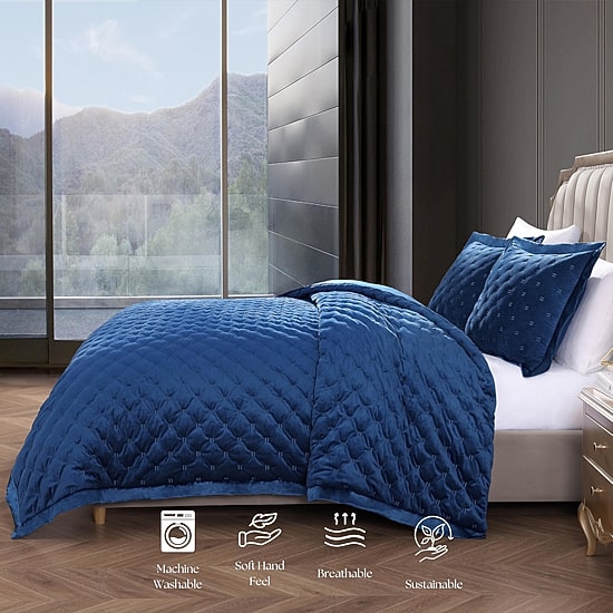 Bebejan Velvet 3-pc. Midweight Reversible Comforter Set