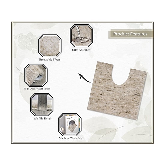 Home Weavers Inc Cloud Comfort Bath Rug 20x20 Rug