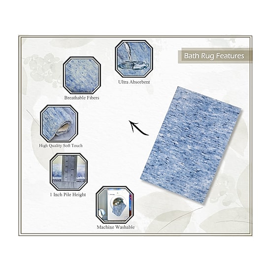 Home Weavers Inc Cloud Comfort Bath Rug 22x60 Rug