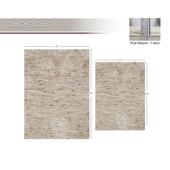 Home Weavers Inc Cloud Comfort Bath Rug 2pc 1721 Rug