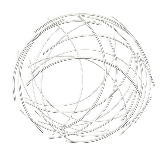 Cheungs Silver Abstract Round Metal Wall Art