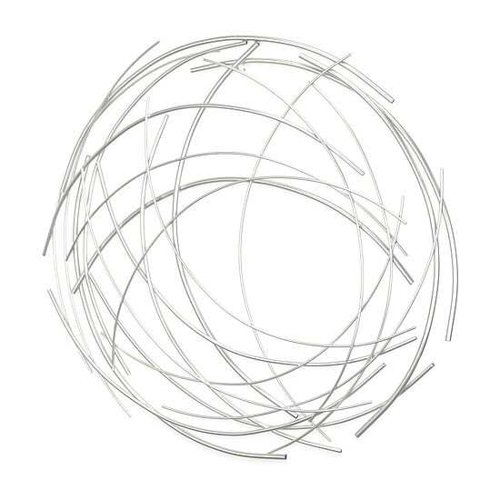 Cheungs Silver Abstract Round Metal Wall Art