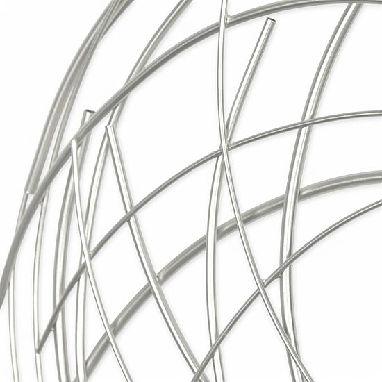 Cheungs Silver Abstract Round Metal Wall Art
