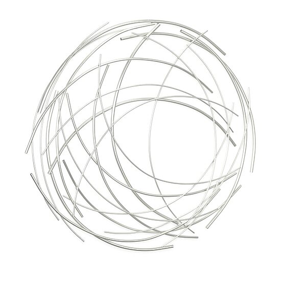 Cheungs Silver Abstract Round Metal Wall Art