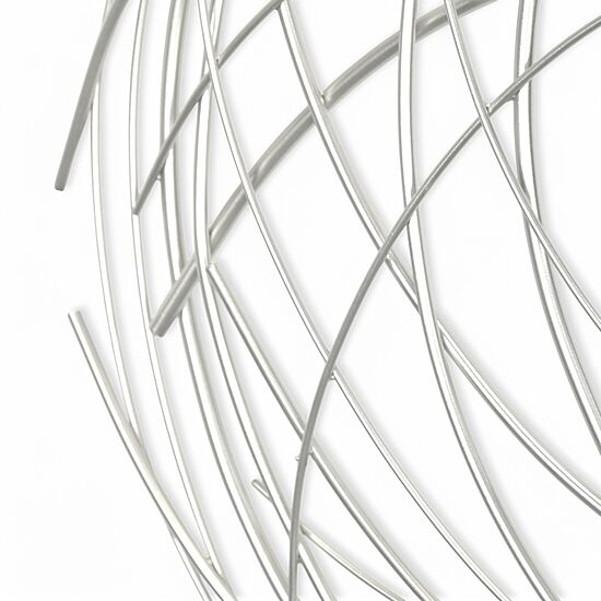 Cheungs Silver Abstract Round Metal Wall Art