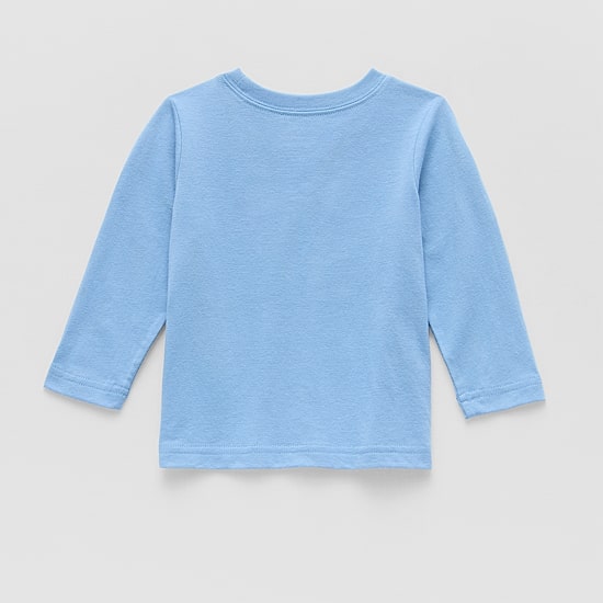 Okie Dokie Baby Boys Round Neck Long Sleeve Regular Fit Graphic T-Shirt