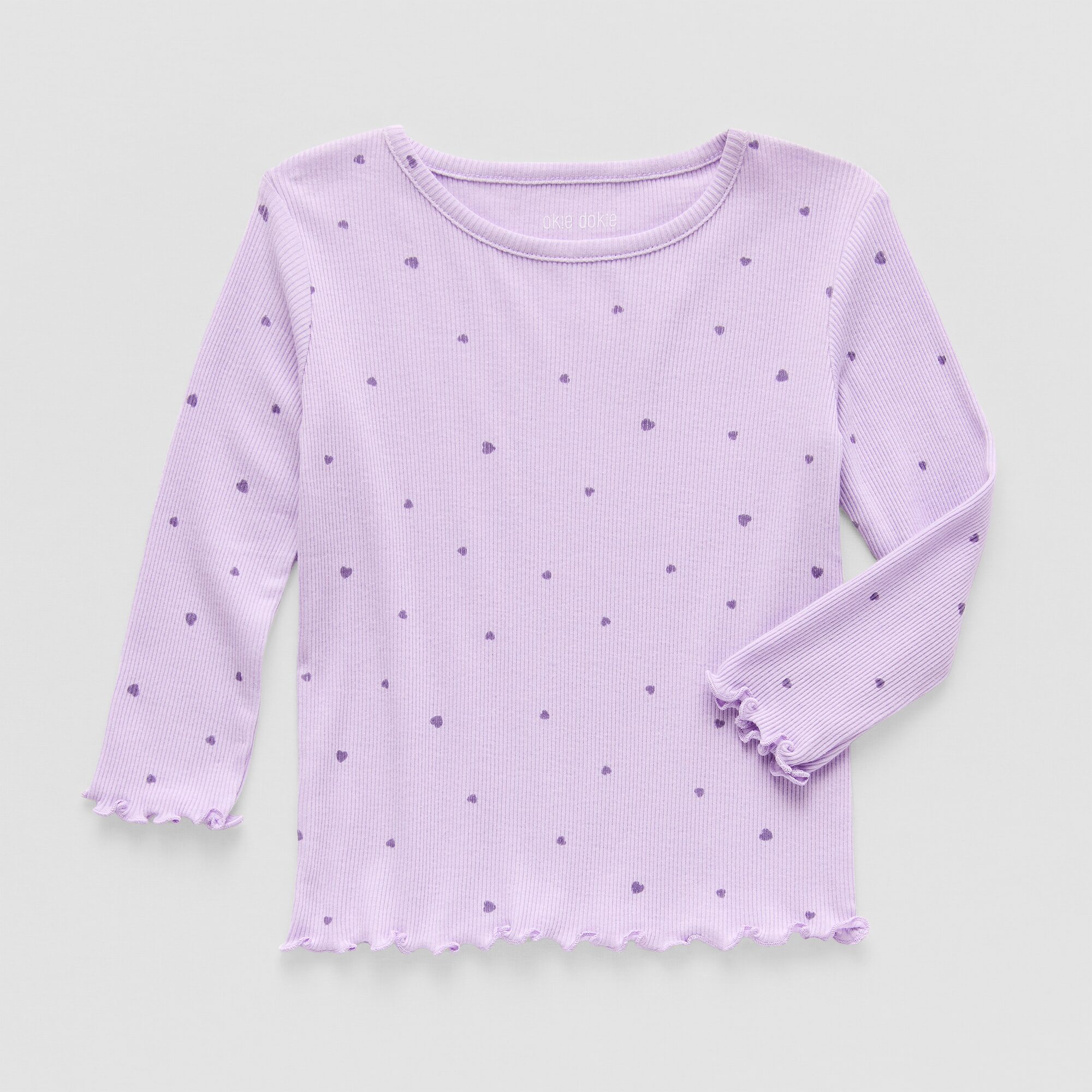 Okie Dokie Toddler & Little Girls Round Neck Long Sleeve T-Shirt