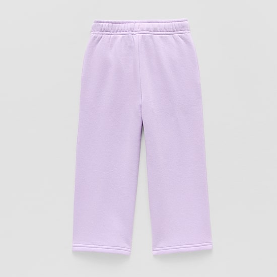 Okie Dokie Toddler & Little Girls Wide Leg Regular Fit Fleece Pull-On Pant