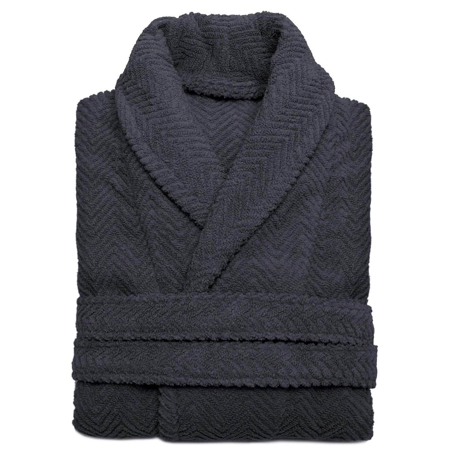 Linum Home Textiles Herringbone Weave Bathrobe Unisex Adult Long Sleeve Length Robe
